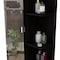 Homeroots 20" Black Wood Freestanding Single Door Bathroom Vanity With Mirror 543617 - alternate 5