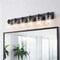 Jonathan Y Irving 40" 6-Light Seeded Glass/Iron Modern Contemporary LED Vanity Light, Black JYL7621B - alternate 7