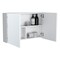Homeroots 32" White Wood Floating Bathroom Vanity 571357 - alternate 6