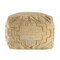 Homeroots 18" Natural Jute Blend Cube Quatrefoil Pouf Ottoman 551562 - alternate 7