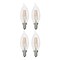 Bulbrite 60w CA10 Clear Dimmable Edison Style Filament LED Light Bulb (E12) Candelabra Screw Base, 3000K, 4PK 861587 - alternate 1