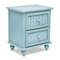 Homeroots 28" Blue Solid Wood Distressed Two Drawer Nightstand With USB Port 571342 - alternate 8