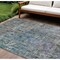Homeroots 9' X 12' Fern Green Abstract Washable Indoor Outdoor Area Rug 607870 - alternate 1