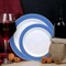 Smarty Had A Party White with Gold Spiral on Blue Rim Plastic Dinnerware Set (120 Dinner Plates+120 Salad Plates), 240PK 670BGVP-CASE - alternate 6