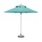 Homeroots 10ft Aqua Polyester Round Market Patio Umbrella 491976 - alternate 1
