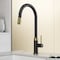 Vigo Bristol Single Handle Pull-Down Sprayer Kitchen Faucet in Matte Brushed Gold and Matte Black VG02033MGMB - alternate 6