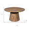 Homeroots 54" Natural Solid Wood Pedestal Base Round Top Dining Table 644520 - alternate 6