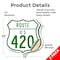 Signmission Route Marker Shield Sign Us 420, 12 inch X 12 inch, Vinyl Decal, 2PK SHI-D-2PACK-12-477 - alternate 5
