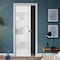 Sartodoors Sliding French Pocket Door 3 Lites, Lucia 4070 White Silk with Frosted Glass, Kit Trims Rail Hardwa LUCIA4070PD-WS-18 - alternate 1
