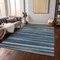 Homeroots 3' X 5' Denim Blue And Gray Striped Washable Indoor Outdoor Area Rug 597319 - alternate 6