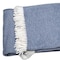 Homeroots Navy Blue Mini Dot Fringed Throw Blanket 475713 - alternate 5