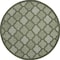 Homeroots 8' Green Round Geometric Indoor Outdoor Area Rug 572803 - alternate 1
