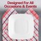 Smarty Had A Party 7.25" Solid White Flat Rounded Square Disposable Plastic Appetizer/Salad Plates (120 Plates), 120PK 4837WH-CASE - alternate 6