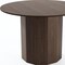 Homeroots 46" Brown Wood Pedestal Base Round Top Dining Table 720948 - alternate 6