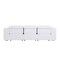 Homeroots 107" White Italian Leather Reclining Metal USB Sofa 720282 - alternate 6