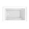 Kingston Brass 54" Acrylic Rectangular 3-Wall Alcove Tub, Left Hand Drain, Glossy White VTAM5436L22T - alternate 4