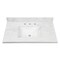 Kingston Brass 37" x 22" Quartz Vanity Top with Rectangular Sink, 8" Faucet Drillings, Quartz White KVPB3722W38CR - alternate 1