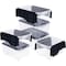 Organize-It 6-Pack 28 Qt Flip-Top Storage Bins - Clear Base, Black Lid, Stackable, 18x12x8, 6PK 606523 - alternate 1