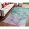 Homeroots 5' X 8' Green Abstract Washable Non Skid Indoor Outdoor Area Rug 559788 - alternate 1