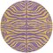 Homeroots 8' Purple And Copper Round Animal Print Washable Indoor Outdoor Area Rug 600704 - alternate 4