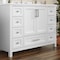 Flash Furniture Vega 48 Inch Bathroom Vanity w/Sink, Storage Cabinet w/Soft Close Doors, and 9 Drawers, White FS-BN-2-48-WH-GG - alternate 7