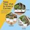 Lifemaster 10-Inch Whiskey Barrel Planters, Durable Plastic Pots with Drainage and Saucer, 25PK LMPBP25WHE - alternate 3