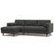 Homeroots 102" Gray Fabric Sofa With Brown Legs 641041 - alternate 6
