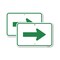 Signmission Arrow Green, 18'' X 24'' 2 Signs, Heavy Gauge Aluminum, 2PK A-1824-2PACK-24337 - alternate 1