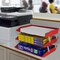 Acrimet Facility 3 Tier Letter Tray Side Load Letter Size Desktop File Organizer Plastic Solid Red 255.VM - alternate 4