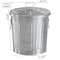 Gardenised Round Galvanized Steel 9 Gallon Durable Weather-Resistant Trash Can with Lid and Handles QI004751 - alternate 5