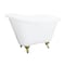 Kingston Brass 51-Inch Cast Iron Classic Flat-Rim Single Slipper Clawfoot Tub, No Faucet Drillings VCTND5130NT7 - alternate 1