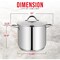 Bakken-Swiss Deluxe 16-Quart Stainless Steel Stockpot with Tempered Glass Lid, Heavy Duty BKSSQ16 - alternate 5