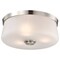 Nuvo Lune, 3 Light Flush Mount, Brushed Nickel Finish, Etched White Glass 60/8220 - alternate 6