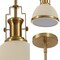 Jonathan Y Homer 10" 1-Light Modern Industrial Metal LED Dome Pendant, Almond/Brass Gold JYL9535F - alternate 6