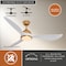 Vaxcel Long Grove, 56 in, Satin Brass Ceiling Fan, White Blades, LED, Remote, DC Motor F0142 - alternate 5