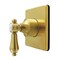 Kingston Brass Single-Handle Six-Way Diverter Valve with Square Trim Kit, Brushed Brass KS4047BAL - alternate 1