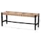 Bali & Pari Prita Paper Loom Bench with Mahogany Wood Frame, Black 264-14459-ZORO - alternate 6