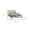 Homeroots Beige Tufted Linen Queen Bed Frame 490194 - alternate 8