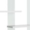 Homeroots 59" White And Clear Glass and Wood Four Tier Etagere Bookcase 333150 - alternate 3