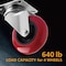 Powertec 3'' Swivel Caster Wheels with 640 lbs Loads, Heavy Duty Plate Casters, PU Castor Wheels, 4PK 17206N - alternate 6