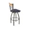 Holland Bar Stool Co Eleanor 25in Swivel Counter Stool with Bronze Finish, Medium Back and Graph Anchor Seat 880 - alternate 1