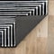 World Rug Gallery Bohemian Stripes Washable Non Slip Runner Rug 2 ft x 8 ft Black WR73BLACK2X8 - alternate 6