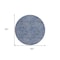Homeroots 8' Navy Blue And Gray Round Abstract Washable Indoor Outdoor Area Rug 599822 - alternate 4