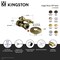 Kingston Brass 1/2" FIP x 1/2" or 7/16" Slip Joint Quarter-Turn Straight Shut-Off Valve with Flange, Antique Brass CC44153K - alternate 2