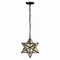Jonathan Y Stella 12" Moravian Star Metal/Clear Glass LED Pendant, Oil Rubbed Bronze/Mercury Glass JYL9072A - alternate 6