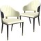Leisuremod Aria Modern Dining Chair in Leather and Iron Legs with Curved Back in Blue, 2PK AC45BU2 - alternate 1