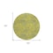 Homeroots 8' Yellow And Blue Round Abstract Washable Indoor Outdoor Area Rug 599846 - alternate 6