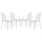 Leisuremod Carroll Modern Acrylic Chair, Clear, 4PK GC22CL4 - alternate 1