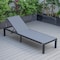 Leisuremod Marlin Patio Chaise Lounge Chair with Black Aluminum Frame, Dark Grey MLBL-77DGR - alternate 8