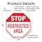 Signmission Stop Restricted Area, 6 Inch X 6 Inch, Plastic Sign OC-P-6-177 - alternate 6